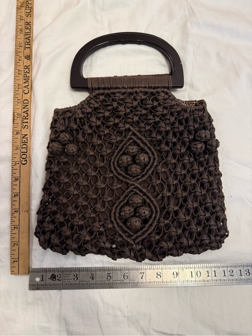 HOBO Dark Brown Leather Knotted Handbag